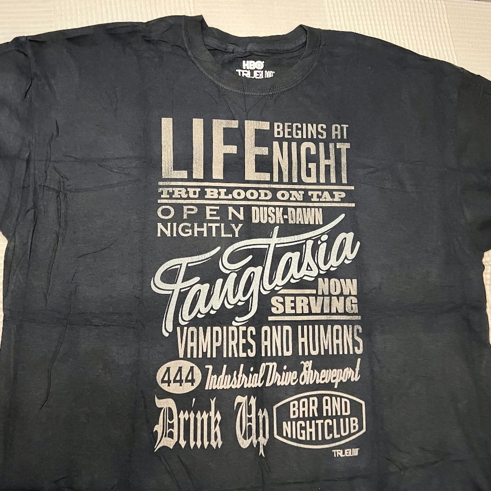 HBO True Blood T-shirt, XL, Black
